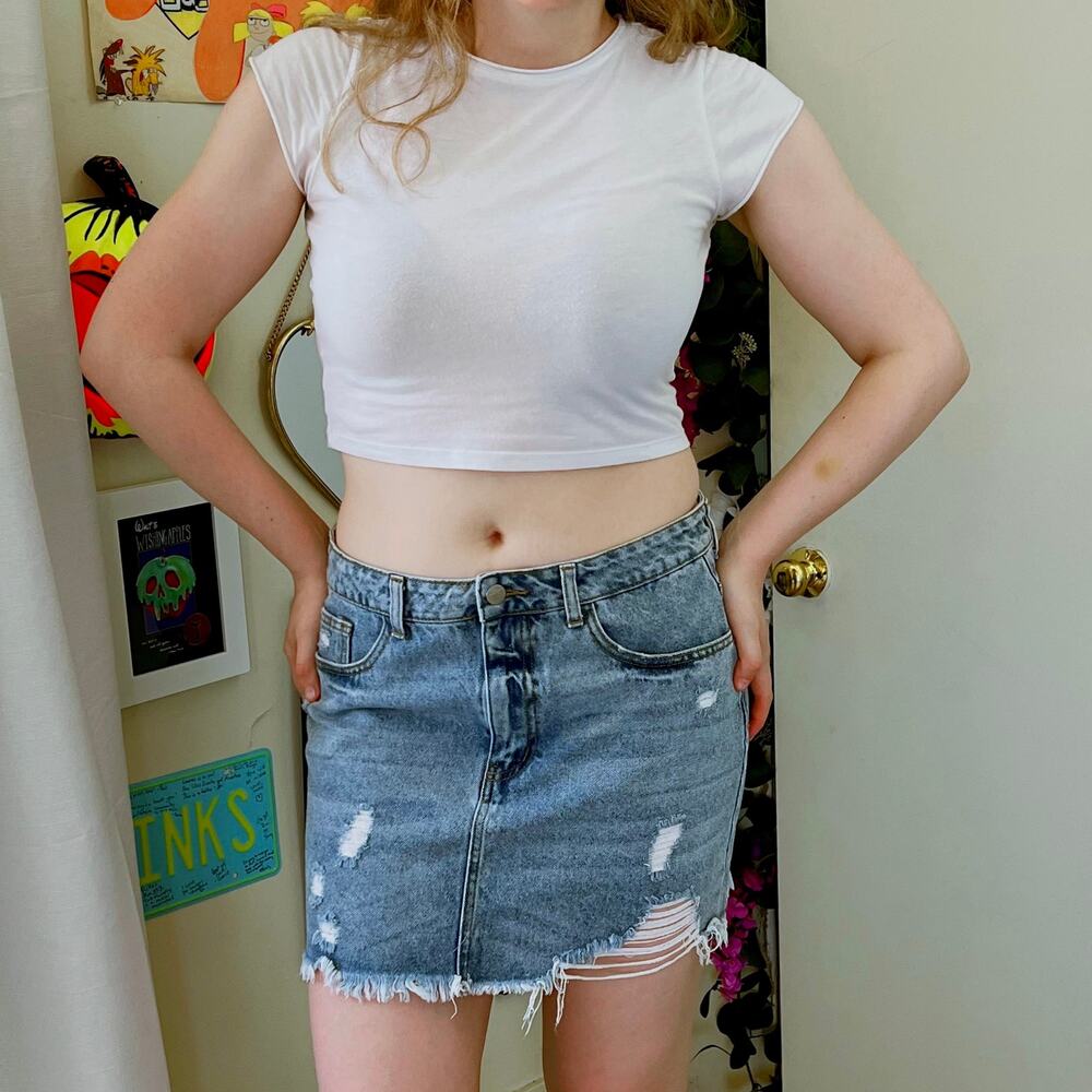 Bongo x Forever 21 Denim Mini Skirt Size 31 M/L 32" Waist